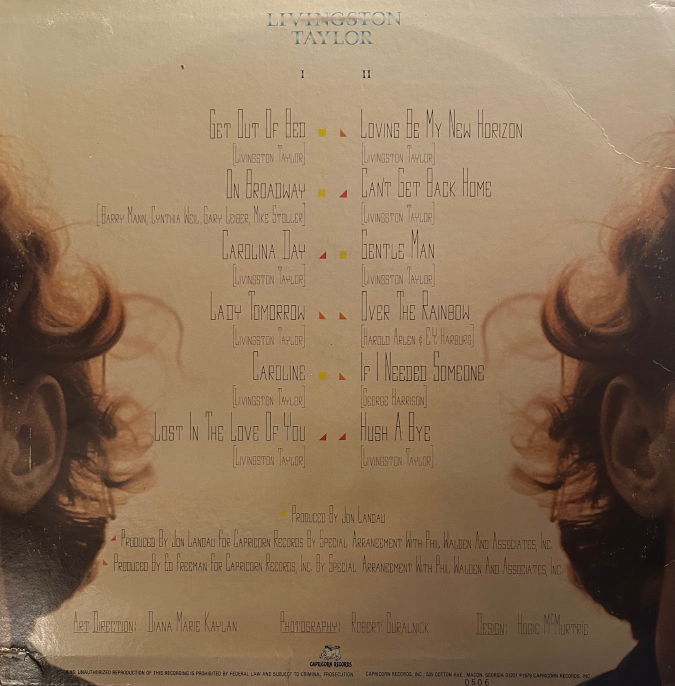 LIVINGSTON TAYLOR Echoes Capricorn Records LP CPN 0220