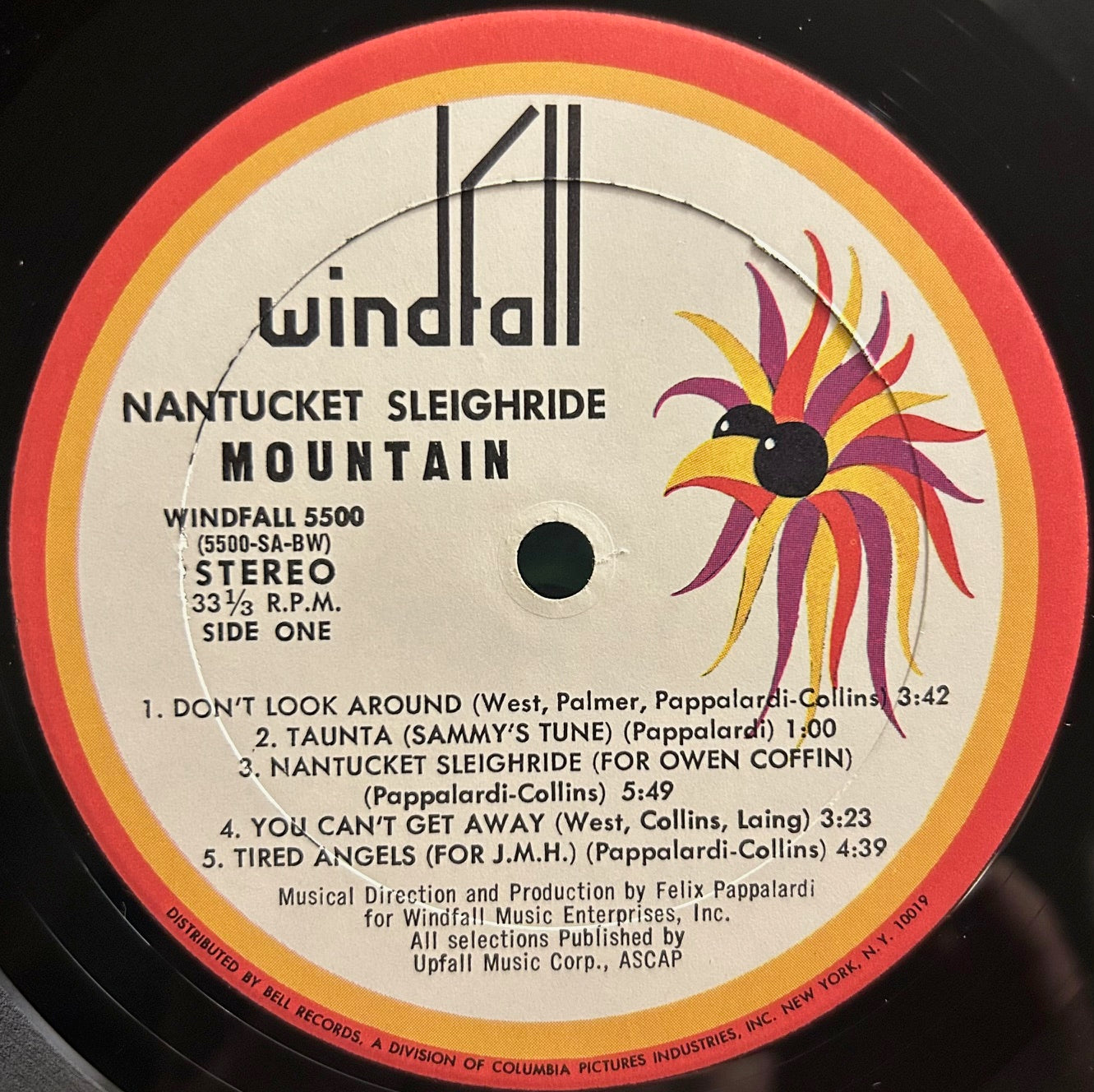 MOUNTAIN Nantucket Sleighride Windfall Records LP 5500