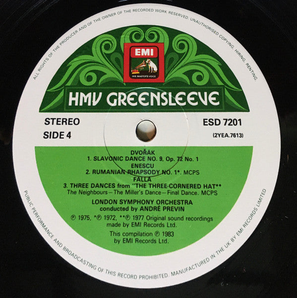 ANDRÉ PREVIN & THE LONDON SYMPHONY ORCHESTRA The André Previn Music Festival HMV Dbl LP 0C 135-43 427/8 VG+/VG+