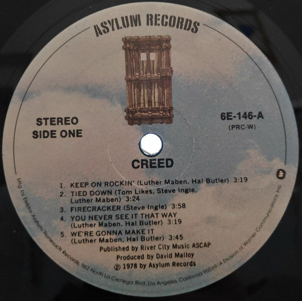 CREED S/T (Creed) Asylum Records LP (US) 6E-146 M-/VG+ Small Deletion Clip