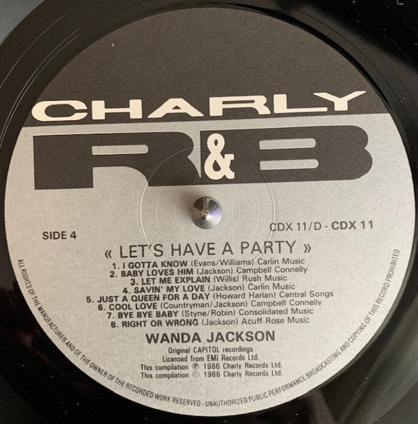 WANDA JACKSON Let's Have A Party Charley Records Dbl LP CDX 11 M-/VG+ Records Close To Mint