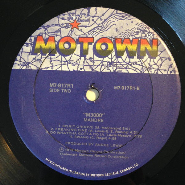 MANDRÉ M3000 MOTOWN LP M7-917R1 (CANADA) VG+/VG Some Slight Storage Wear
