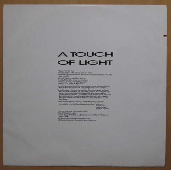 MARK EGAN A Touch Of Light GRP Records GR-9572 VG+/VG+