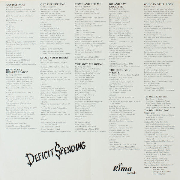 THE WHIZZ KIDDS Deficit Spending R.I.M.A. Records RRB001 Still Sealed Tiny Corner Clip M/M-