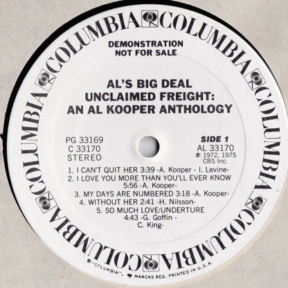 AL KOOPER Al's Big Deal Unclaimed Freight An Al Kooper Anthology Columbia Dbl WLP PG33169 VG+/VG+