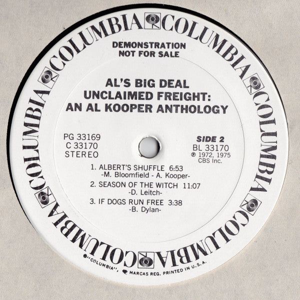 AL KOOPER Al's Big Deal Unclaimed Freight An Al Kooper Anthology Columbia Dbl WLP PG33169 VG+/VG+