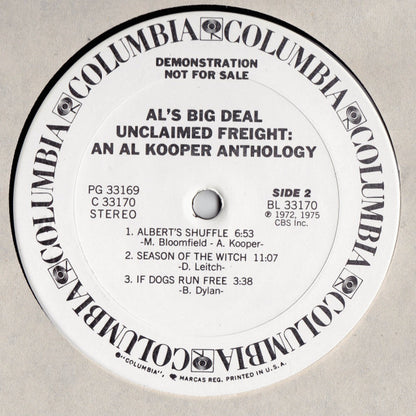 AL KOOPER Al's Big Deal Unclaimed Freight An Al Kooper Anthology Columbia Dbl WLP PG33169 VG+/VG+
