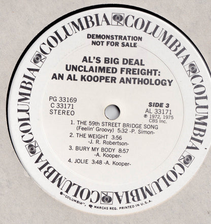 AL KOOPER Al's Big Deal Unclaimed Freight An Al Kooper Anthology Columbia Dbl WLP PG33169 VG+/VG+