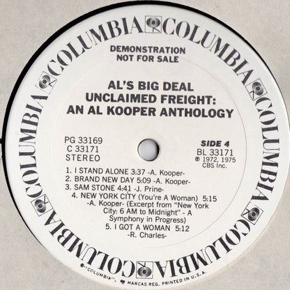AL KOOPER Al's Big Deal Unclaimed Freight An Al Kooper Anthology Columbia Dbl WLP PG33169 VG+/VG+