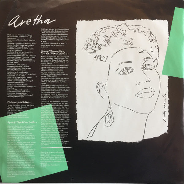 ARETHA FRANKLIN Aretha Arista LP (Canada) AL-8442 M-/VG+ With Original Picture Liner