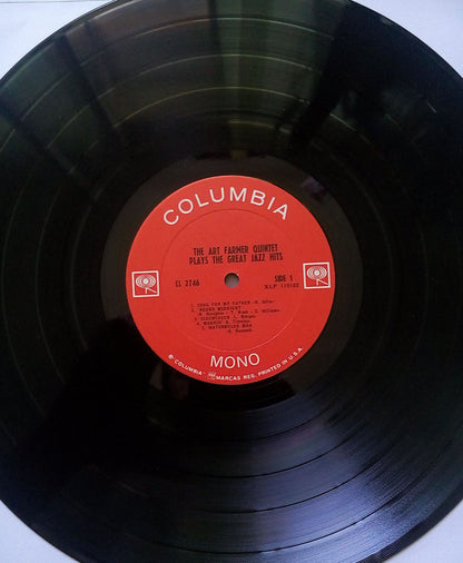 ART FARMER QUINTET Plays The Great Jazz Hits Columbia 360 Label LP CL2746 M-/VG+