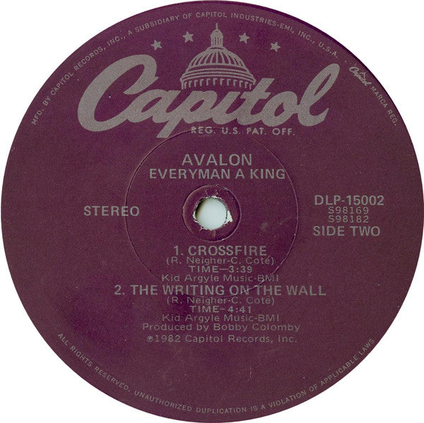AVALON Every Man A King Capitol Mini LP DLP-15002 M/M Still Sealed