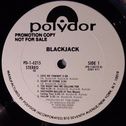 BLACKJACK S/T (Blackjack) Polydor WLP 2391411 VG+/VG+ Early Michael Bolton Outing Gimmick Sleeve
