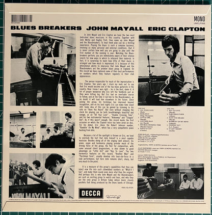 John Mayall With Eric Clapton Blues Breakers Decca Mono LP Reissue Brand New UMCLP068