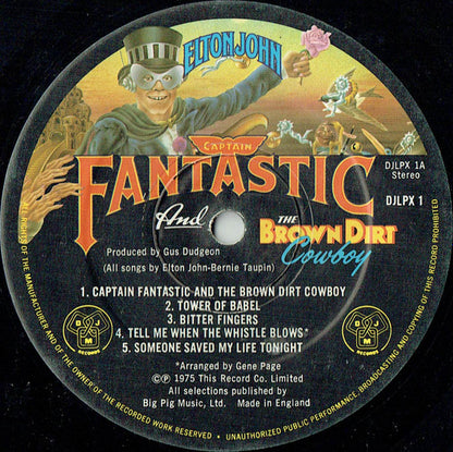 ELTON JOHN Captain Fantastic & The Brown Dirt Cowboy DJM LP DJLPX1 M-/VG+