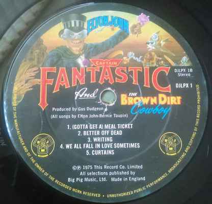 ELTON JOHN Captain Fantastic & The Brown Dirt Cowboy DJM LP DJLPX1 M-/VG+