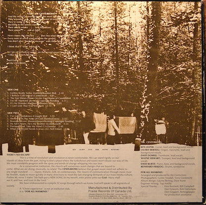 THE CENTURIONS For All Mankind Praise Records PRS139 (Canadian Press) VG+/VG+