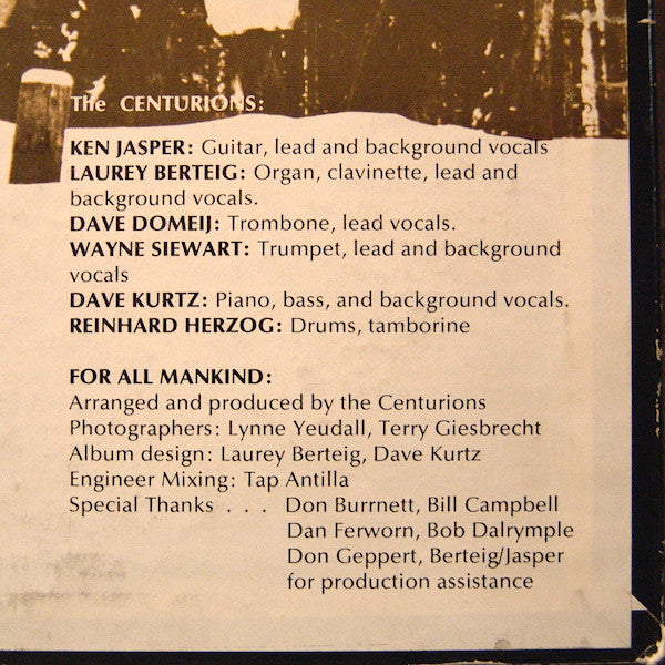 THE CENTURIONS For All Mankind Praise Records PRS139 (Canadian Press) VG+/VG+