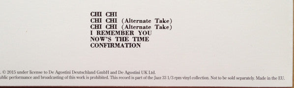 THE QUARTET OF CHARLIE PARKER Now's The Time Verve Records 180g Repress MGV-8005 Brand New & Sealed