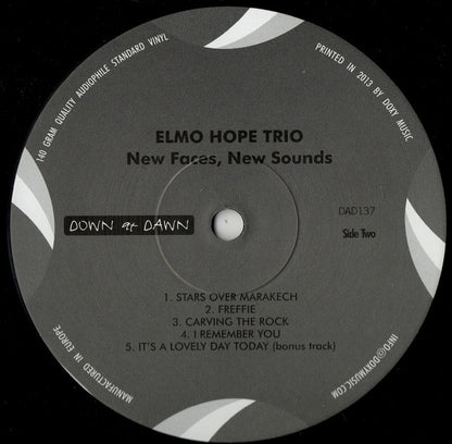 ELMO HOPE TRIO New Faces New Sounds Down At Dawn Records DAD137 M/M Brand New