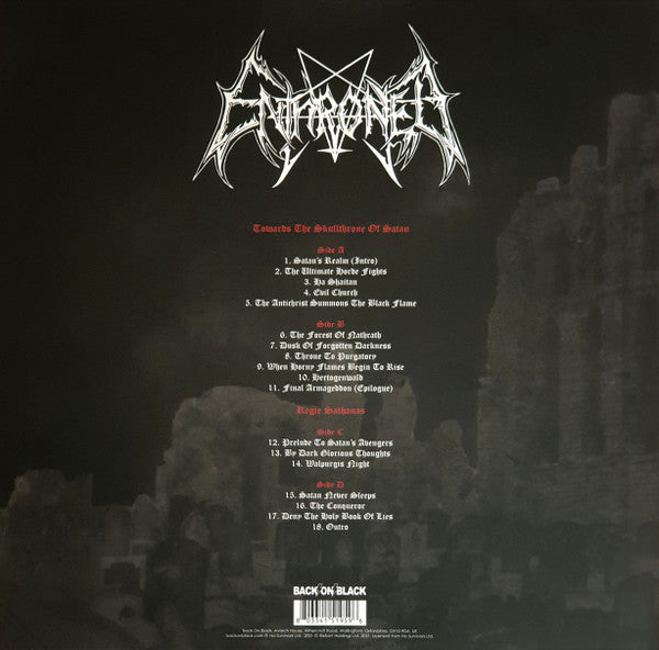 ENTHRONED Towards The Skullthrone Of Satan / Regie Sathanas Back On Black Records LP BOBV819LP  Brand New & Sealed