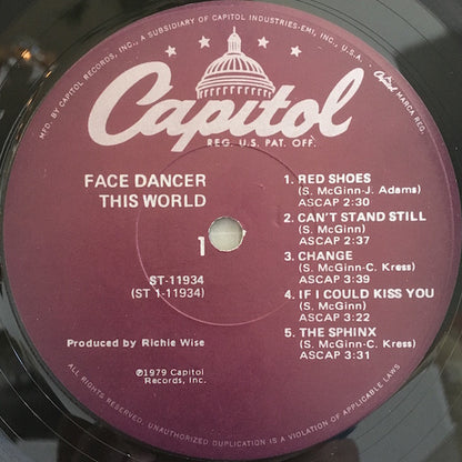 FACE DANCER This World Capitol Records LP ST-11934 Still Sealed Small Deletion Punch M/M-