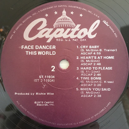 FACE DANCER This World Capitol Records LP ST-11934 Still Sealed Small Deletion Punch M/M-