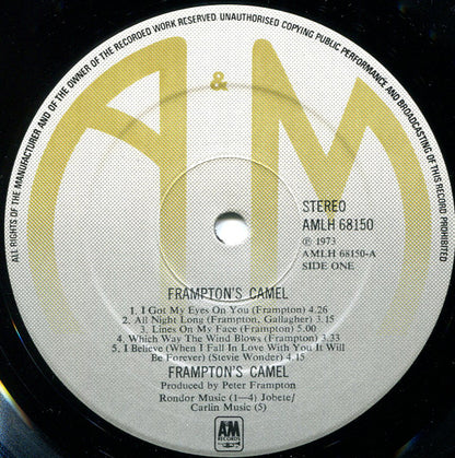 FRAMPTON'S CAMEL S/T (Frampton's Camel) A&M Records AMLH 68150 Repress VG+/VG+