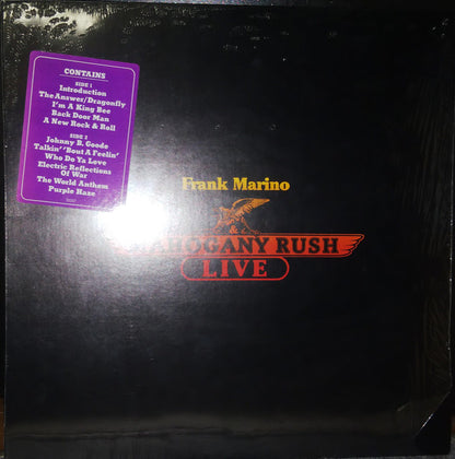 FRANK MARINO & MAHOGANY RUSH Live Columbia (USA) LP JC35257 Still In Shrink VG+/VG+