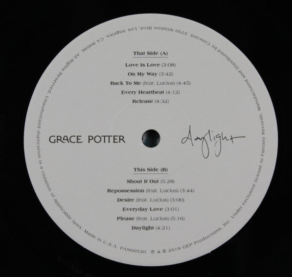 GRACE POTTER Daylight Fantasy LP FAN00530 M/M Brand New