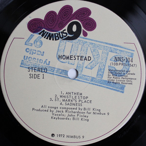 HOMESTEAD Every Living Thing Has A Place In God's Heart Nimbus 9 Records NNS104 (Canadian Press) M-/VG+