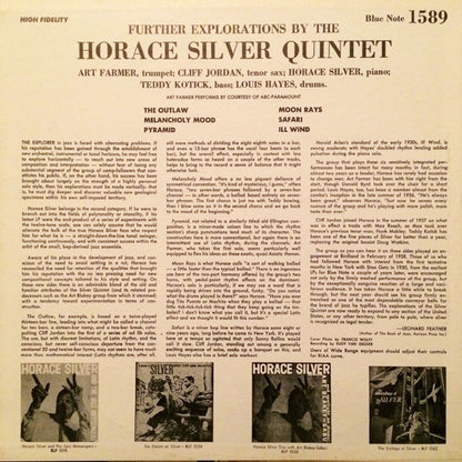 HORACE SILVER QUINTET Further Explorations By The Blue Note 180g Remastered LP BLP1589 Brand New