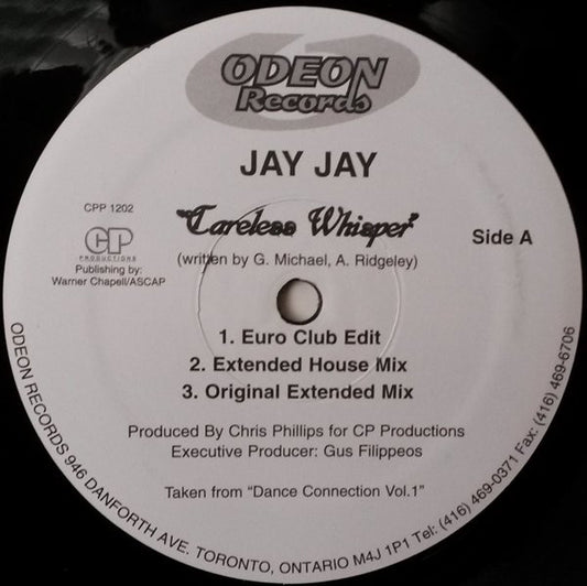 JAY JAY Careless Whisper Odeon Records 12" CPP1202 M- Die Cut Sleeve