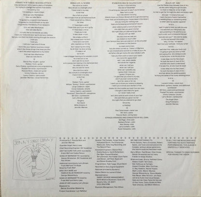 JENNIFER WARNES Famous Blue Raincoat Cypress Records PL90048 M-/VG+ Promo Sticker On Sleeve