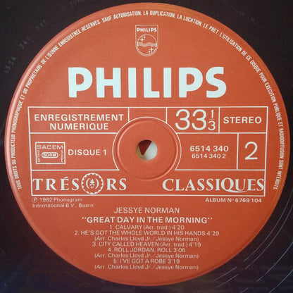 JESSYE NORMAN Great Day In The Morning Philips Records 6769 104 M-/VG+