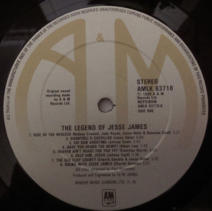 VARIOUS The Legend Of Jesse James A&M LP AMLK 63718 M/M- Staggering Copy!