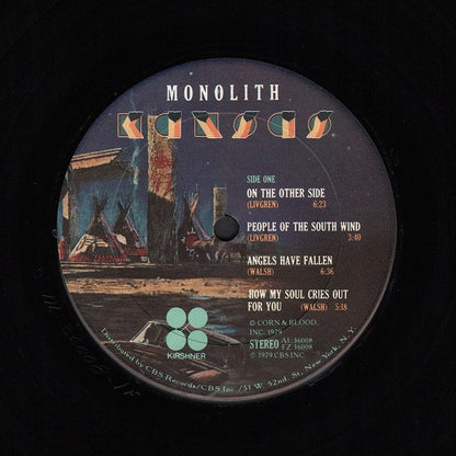 KANSAS Monolith Kirshner ‎LP FZ36008 Terre Haute Pressing Gatefold M-/VG+