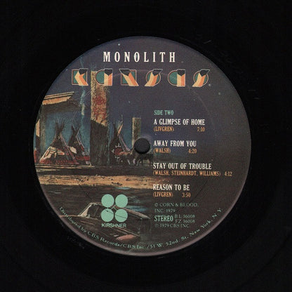 KANSAS Monolith Kirshner ‎LP FZ36008 Terre Haute Pressing Gatefold M-/VG+