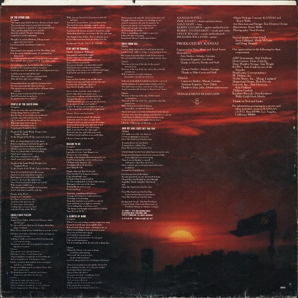 KANSAS Monolith Kirshner ‎LP FZ36008 Terre Haute Pressing Gatefold M-/VG+