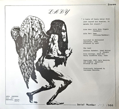 LADY Live Show Tiger Azra Records Green Transparent Shaped 7" (No Number) M-/VG+