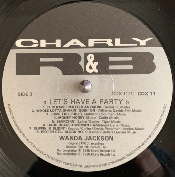 WANDA JACKSON Let's Have A Party Charley Records Dbl LP CDX 11 M-/VG+ Records Close To Mint