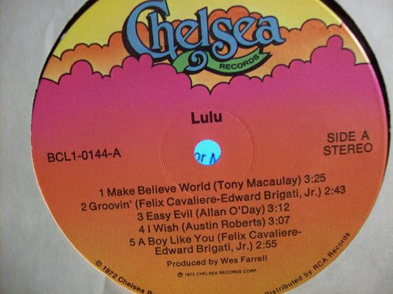 LULU S/T (Lulu) Chelsea Records LP (US) BCL1-0144 M/M- Still Sealed Small Deletion Clip