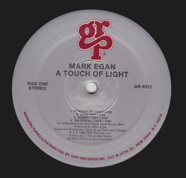 MARK EGAN A Touch Of Light GRP Records GR-9572 VG+/VG+