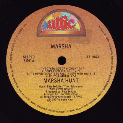 MARSHA HUNT Marsha Attic (Canada) LP LAT 1043 VG+/VG+
