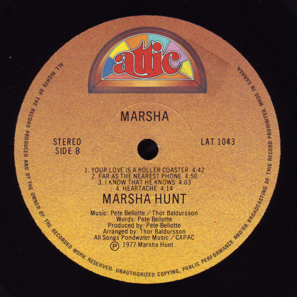 MARSHA HUNT Marsha Attic (Canada) LP LAT 1043 VG+/VG+