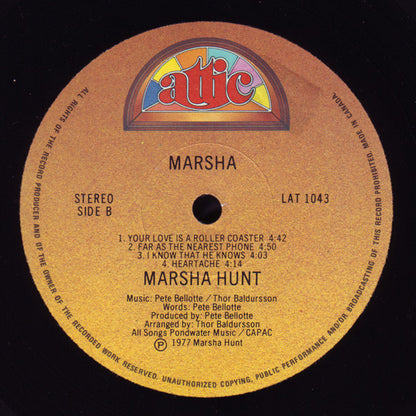 MARSHA HUNT Marsha Attic (Canada) LP LAT 1043 VG+/VG+