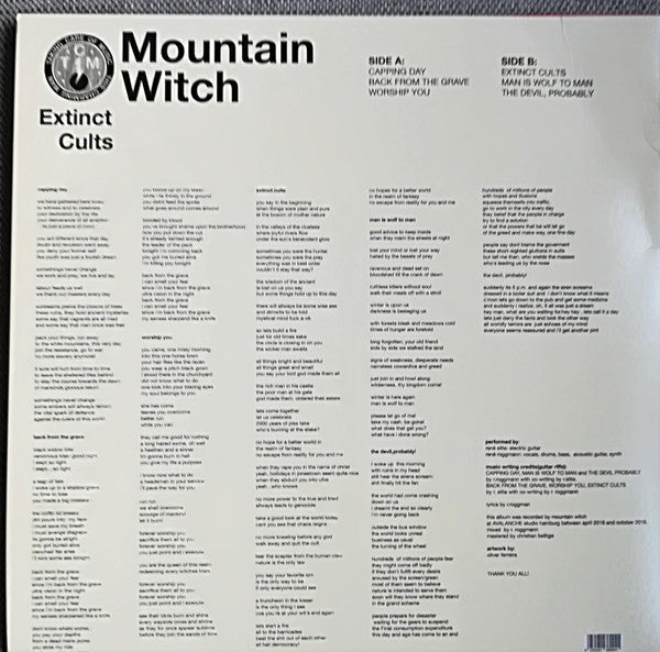 MOUNTAIN WITCH Extinct Cults This Charming Man Records TCM 116 Orange Wax Brand New