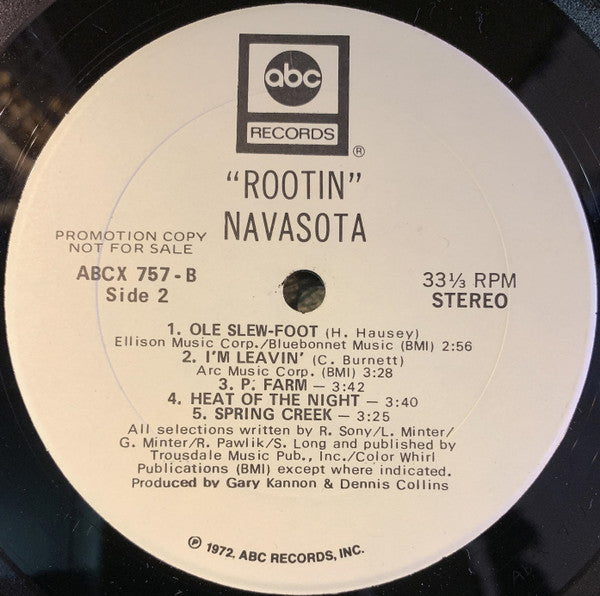 NAVASOTA Rootin' ABC Records WLP LP ABCX 757 VG+/VG