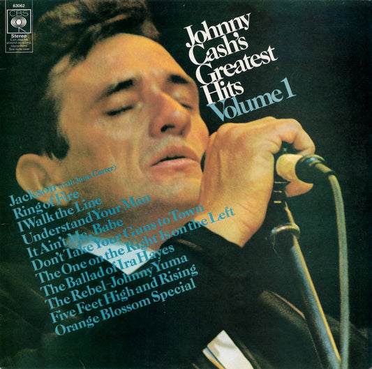 JOHNNY CASH Greatest Hits Volume 1 CBS LP S BPG 63062 M-/M-