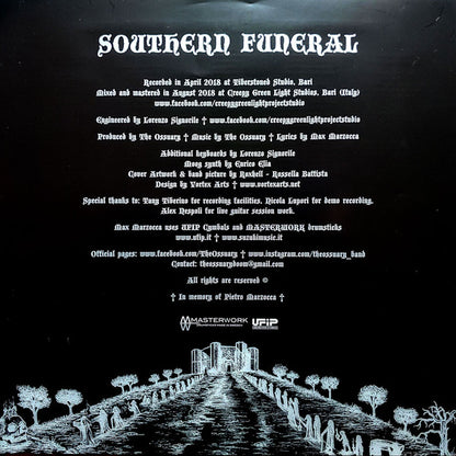 THE OSSUARY Southern Funeral Supreme Chaos Records SCR069LPSB Ltd Ed 118/200 M/M
